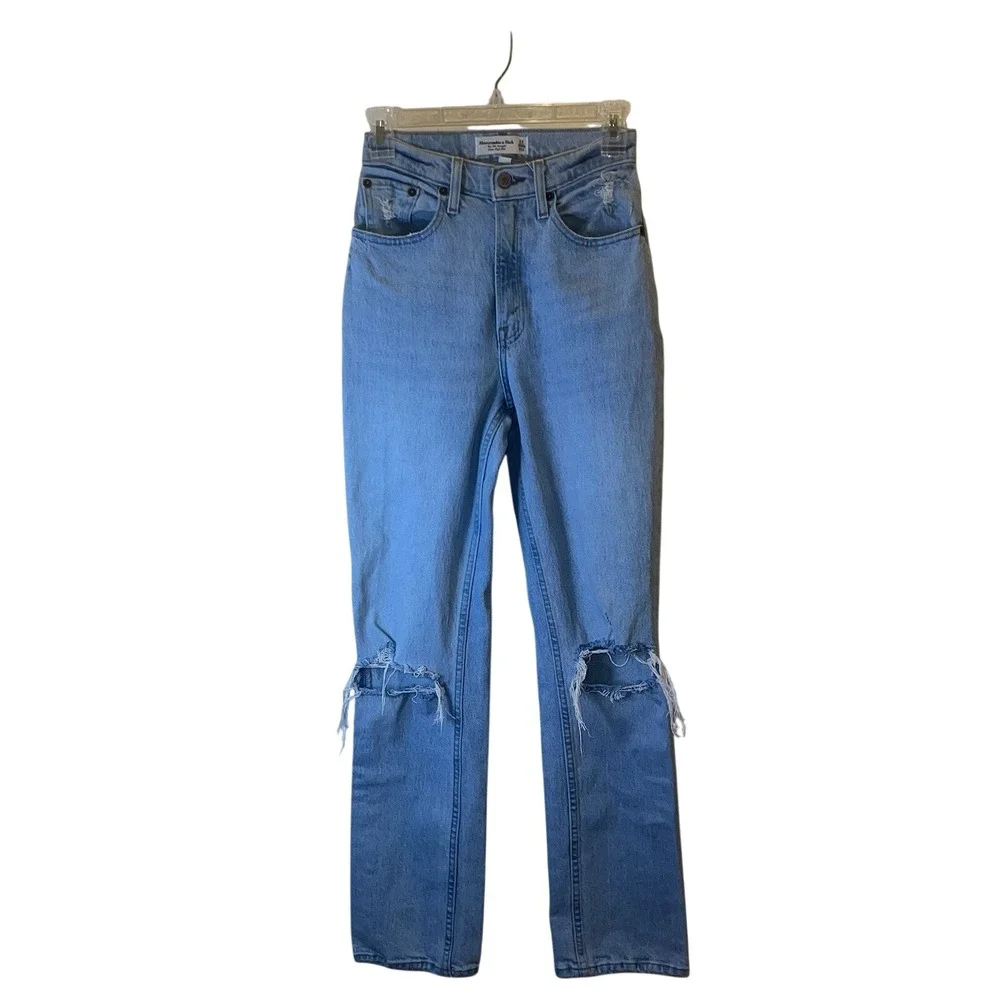 Abercrombie Curve Love 90s Straight Jeans Womens‎ 23 Ultra High Rise